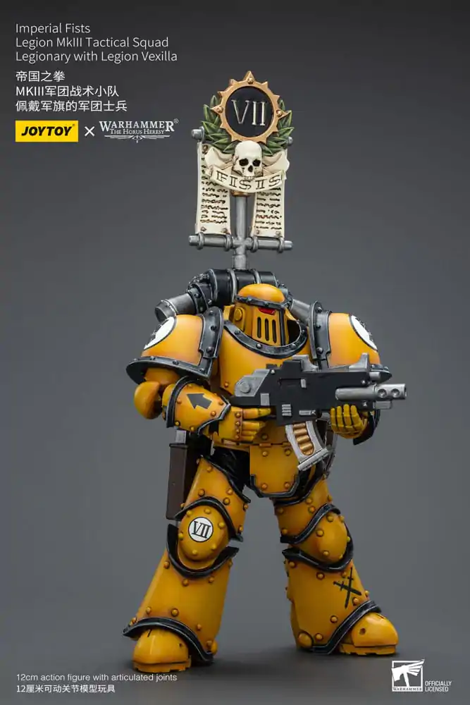 Warhammer The Horus Heresy akcijska figura 1/18 Imperial Fists Legion MkIII Tactical Squad Legionar s Legion Vexilla 12 cm fotografija proizvoda