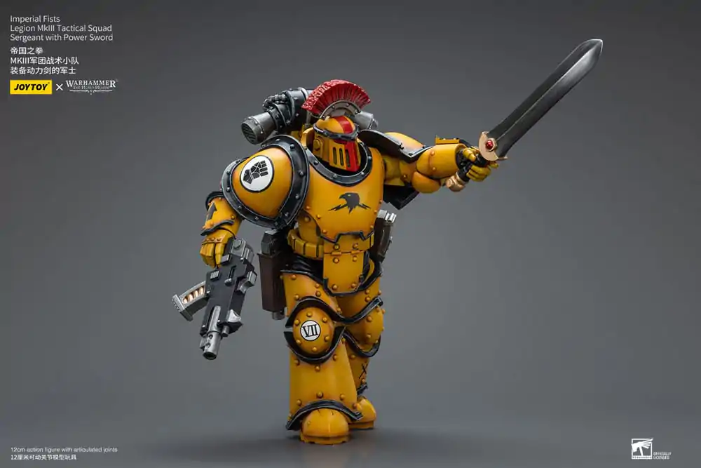 Warhammer The Horus Heresy akcijska figura 1/18 Imperial Fists Legion MkIII Tactical Squad narednik s Power Sword 12 cm fotografija proizvoda