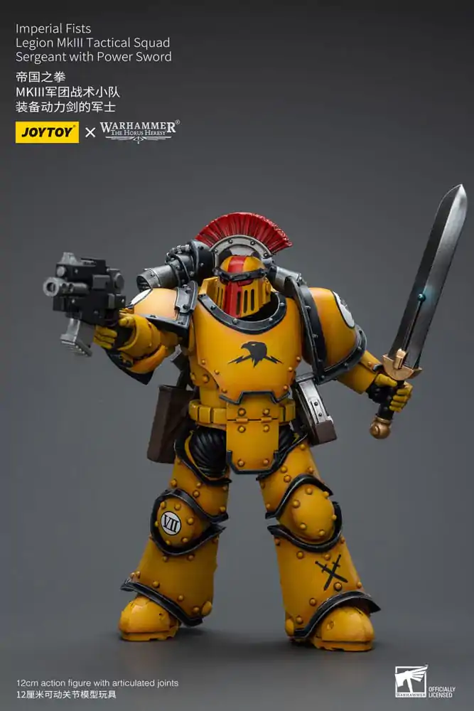 Warhammer The Horus Heresy akcijska figura 1/18 Imperial Fists Legion MkIII Tactical Squad narednik s Power Sword 12 cm fotografija proizvoda