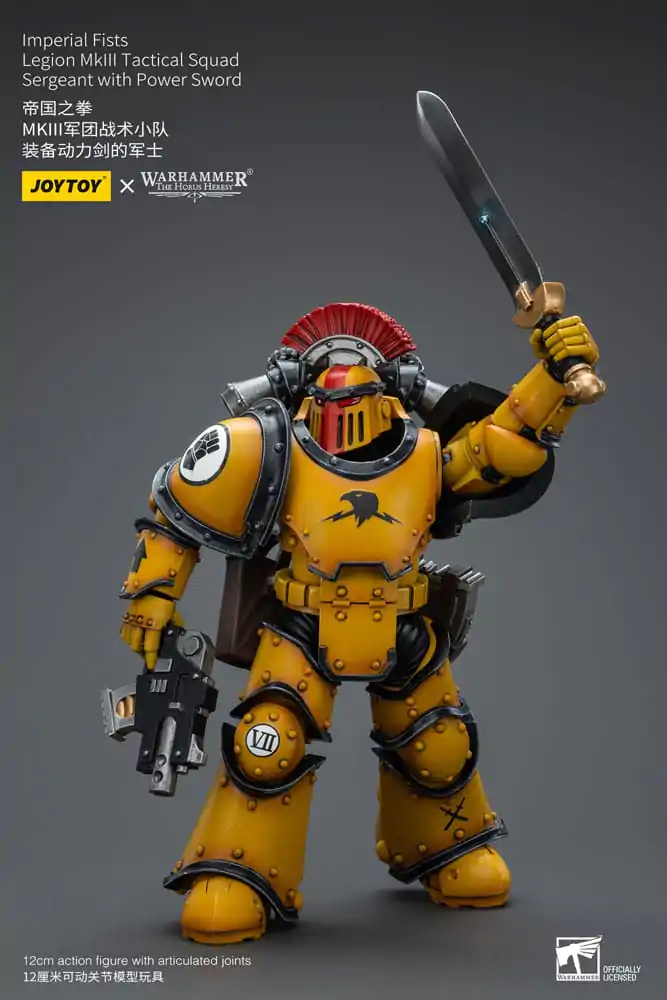 Warhammer The Horus Heresy akcijska figura 1/18 Imperial Fists Legion MkIII Tactical Squad narednik s Power Sword 12 cm fotografija proizvoda