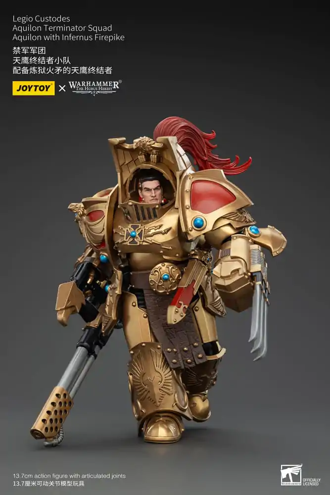 Warhammer The Horus Heresy akcijska figura 1/18 Legio Custodes Aquilon Terminator Squad Aquilon s Infernus Firepike 14 cm fotografija proizvoda