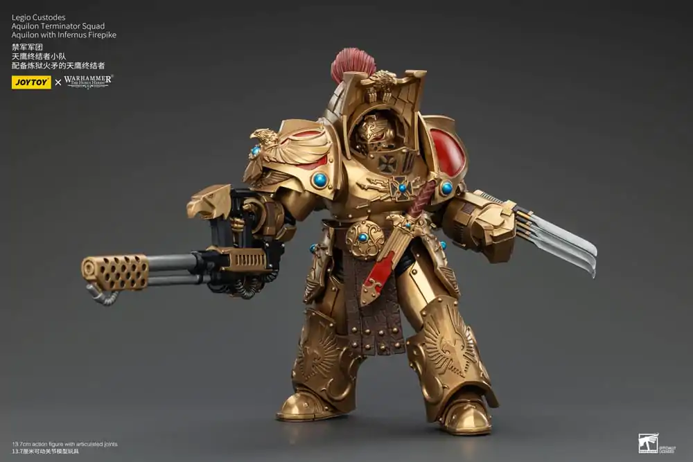 Warhammer The Horus Heresy akcijska figura 1/18 Legio Custodes Aquilon Terminator Squad Aquilon s Infernus Firepike 14 cm fotografija proizvoda