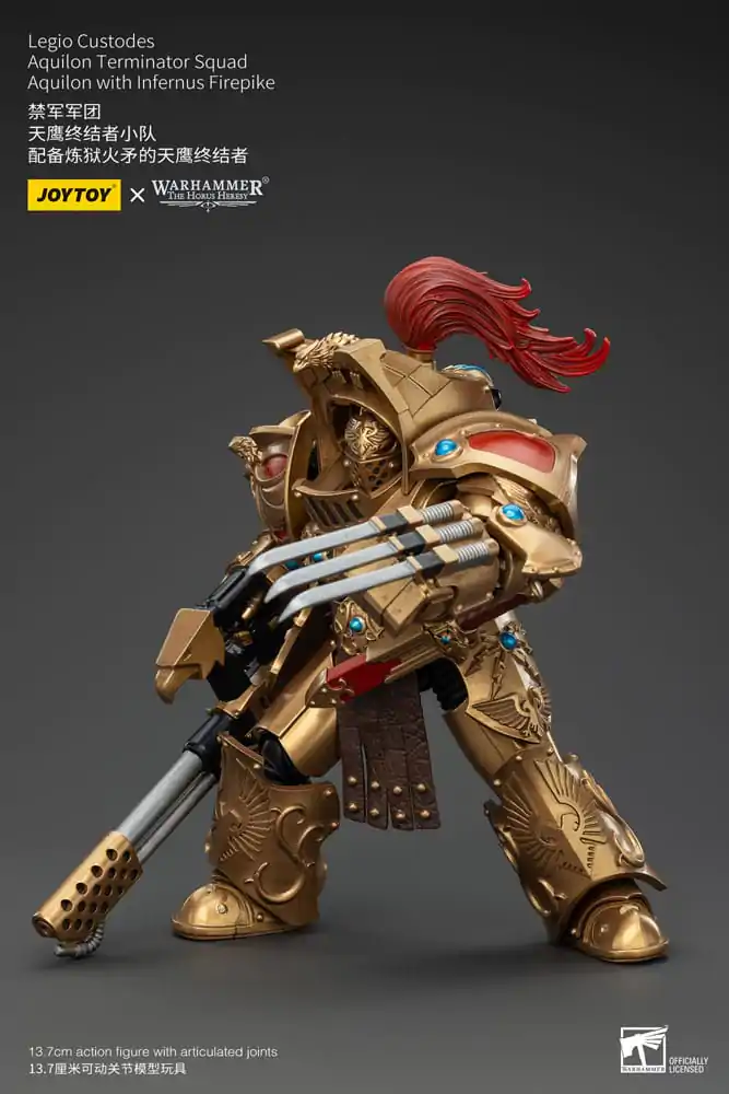 Warhammer The Horus Heresy akcijska figura 1/18 Legio Custodes Aquilon Terminator Squad Aquilon s Infernus Firepike 14 cm fotografija proizvoda