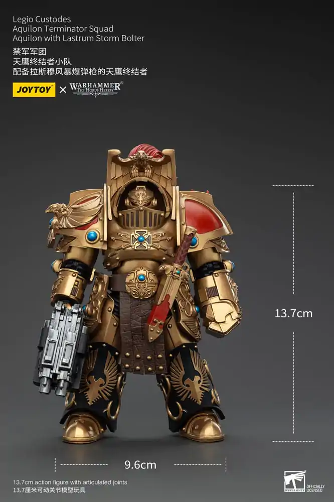 Warhammer The Horus Heresy akcijska figura 1/18 Legio Custodes Aquilon Terminator Squad Aquilon s Lastrum Storm Bolter 14 cm fotografija proizvoda