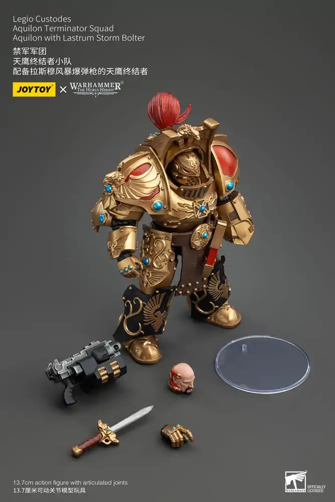 Warhammer The Horus Heresy akcijska figura 1/18 Legio Custodes Aquilon Terminator Squad Aquilon s Lastrum Storm Bolter 14 cm fotografija proizvoda