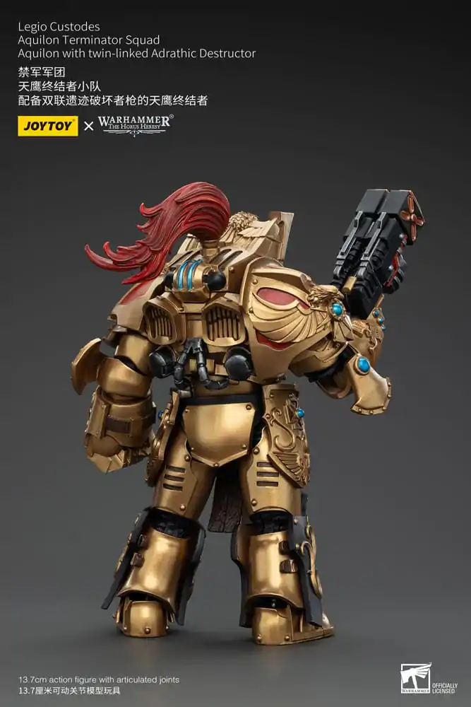 Warhammer The Horus Heresy akcijska figura 1/18 Legio Custodes Aquilon Terminator odred Aquilon s dvostruko povezanim Adrathic Destructor 14 cm fotografija proizvoda