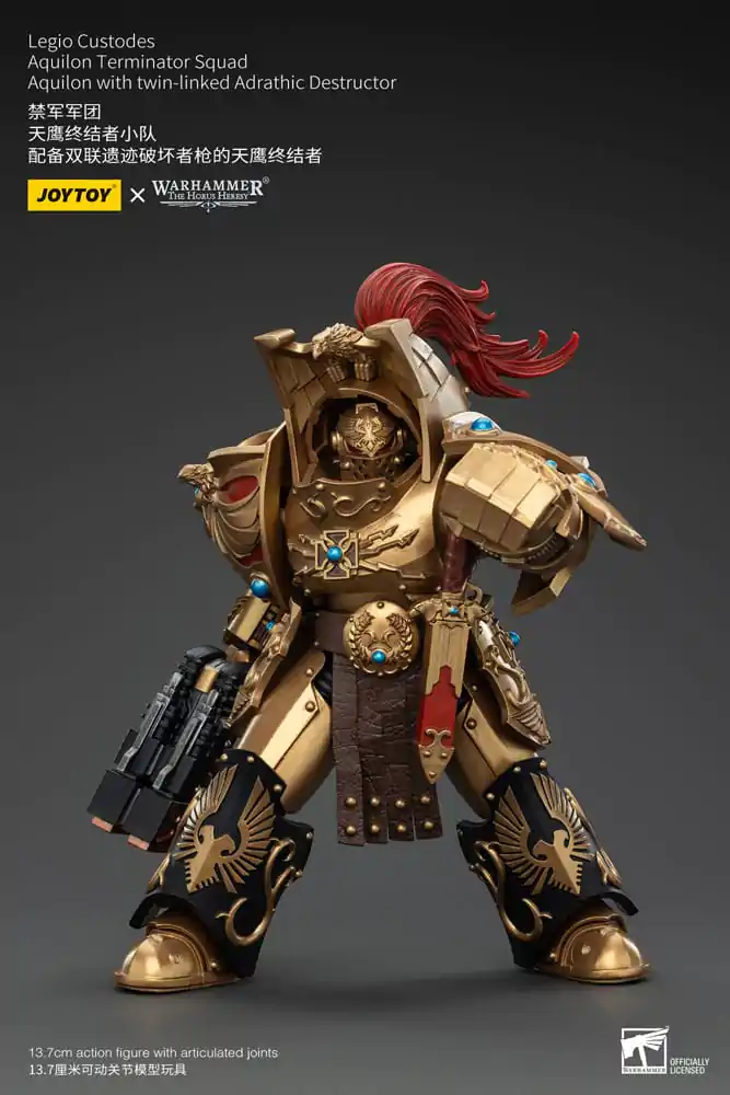 Warhammer The Horus Heresy akcijska figura 1/18 Legio Custodes Aquilon Terminator odred Aquilon s dvostruko povezanim Adrathic Destructor 14 cm fotografija proizvoda