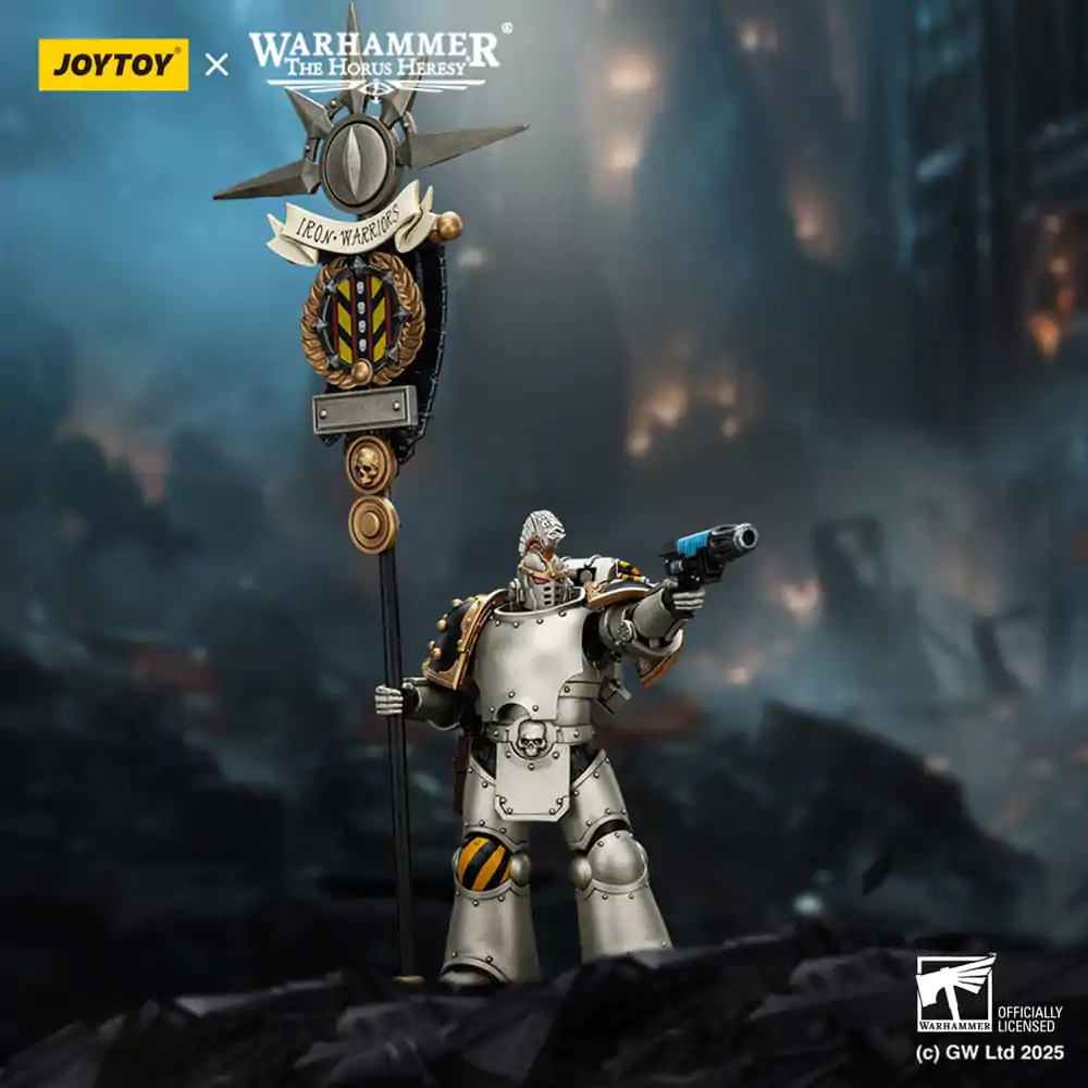 Warhammer The Horus Heresy Action figura 1/18 Iron Warriors Command Squad Chosen s Legion Standardom 12 cm fotografija proizvoda