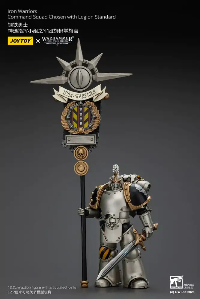 Warhammer The Horus Heresy Action figura 1/18 Iron Warriors Command Squad Chosen s Legion Standardom 12 cm fotografija proizvoda