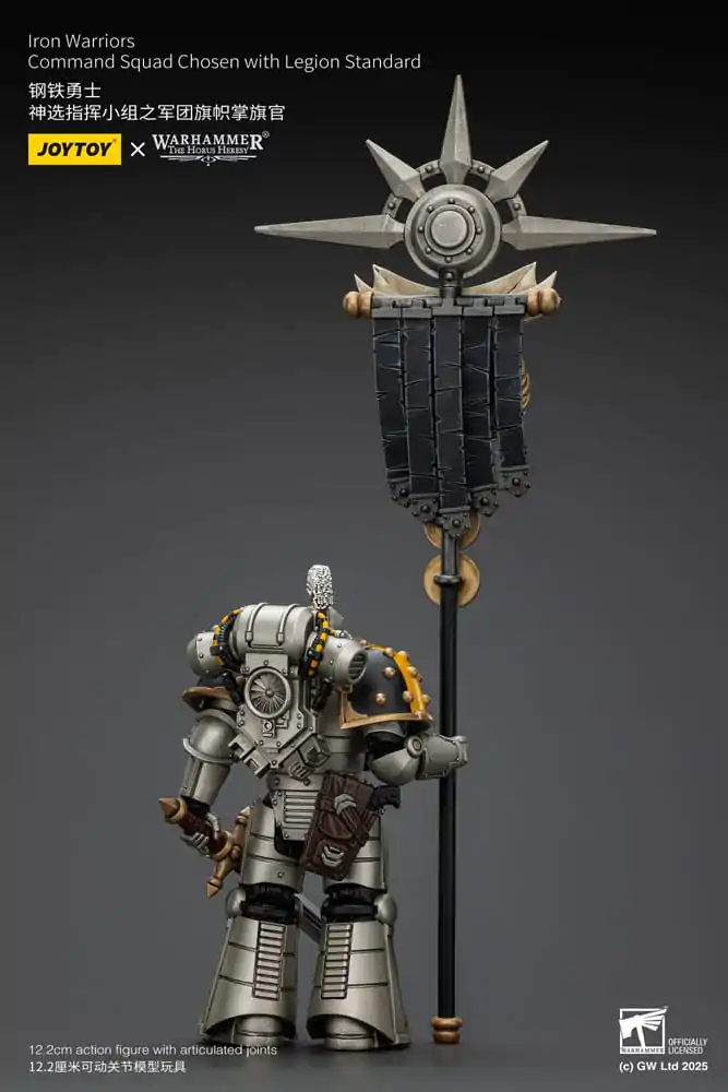 Warhammer The Horus Heresy Action figura 1/18 Iron Warriors Command Squad Chosen s Legion Standardom 12 cm fotografija proizvoda