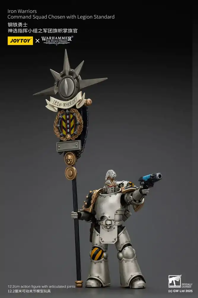 Warhammer The Horus Heresy Action figura 1/18 Iron Warriors Command Squad Chosen s Legion Standardom 12 cm fotografija proizvoda