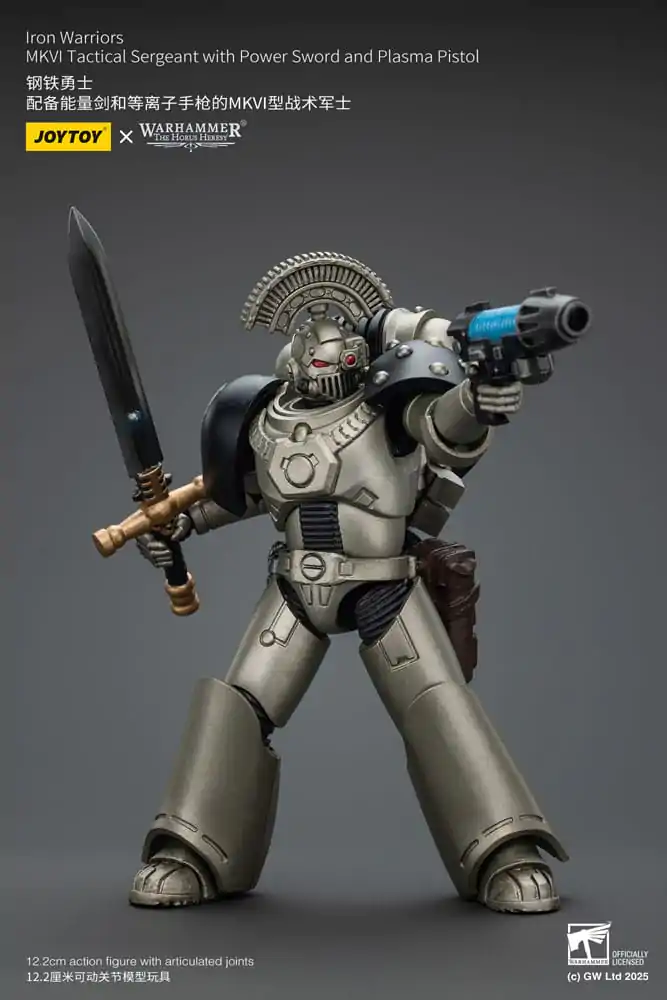 Warhammer The Horus Heresy akcijska figura 1/18 Iron Warriors MKVI Tactical Sergeant s Power Sword i Plasma Pistol 12 cm fotografija proizvoda