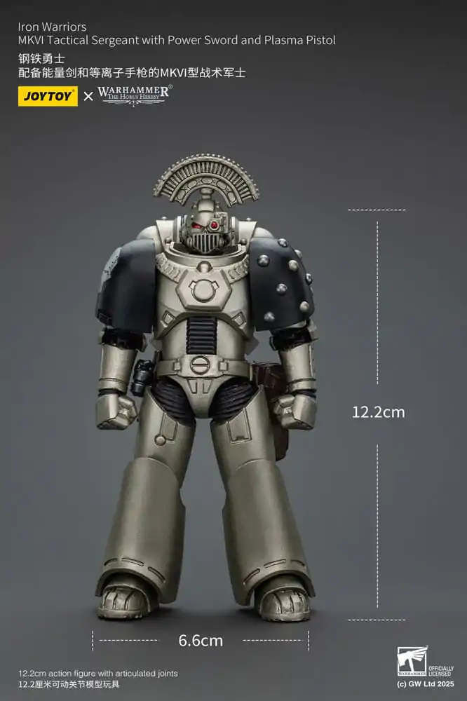 Warhammer The Horus Heresy akcijska figura 1/18 Iron Warriors MKVI Tactical Sergeant s Power Sword i Plasma Pistol 12 cm fotografija proizvoda
