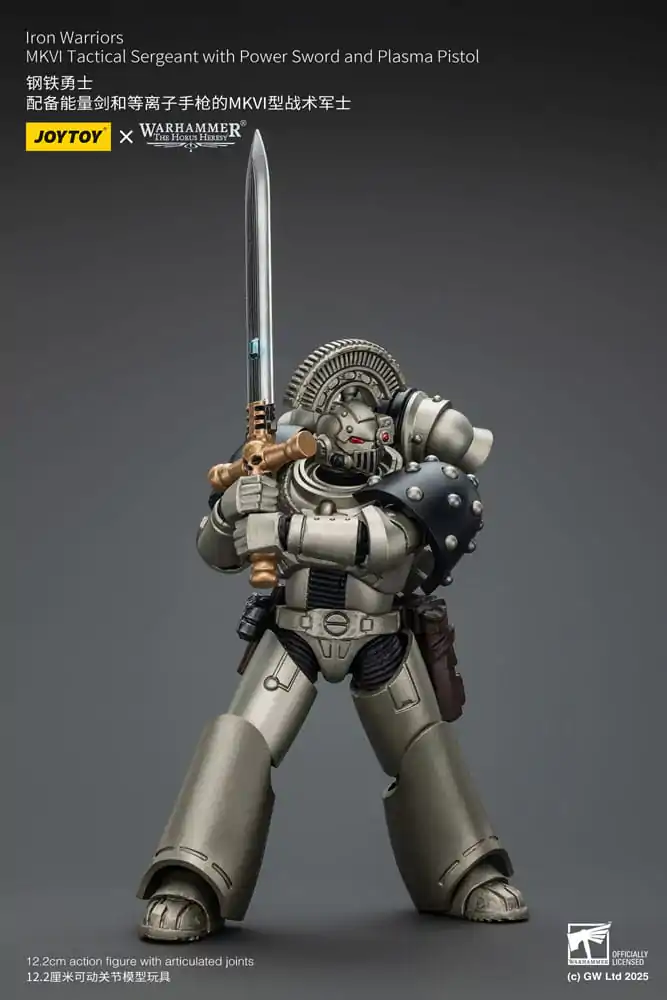 Warhammer The Horus Heresy akcijska figura 1/18 Iron Warriors MKVI Tactical Sergeant s Power Sword i Plasma Pistol 12 cm fotografija proizvoda