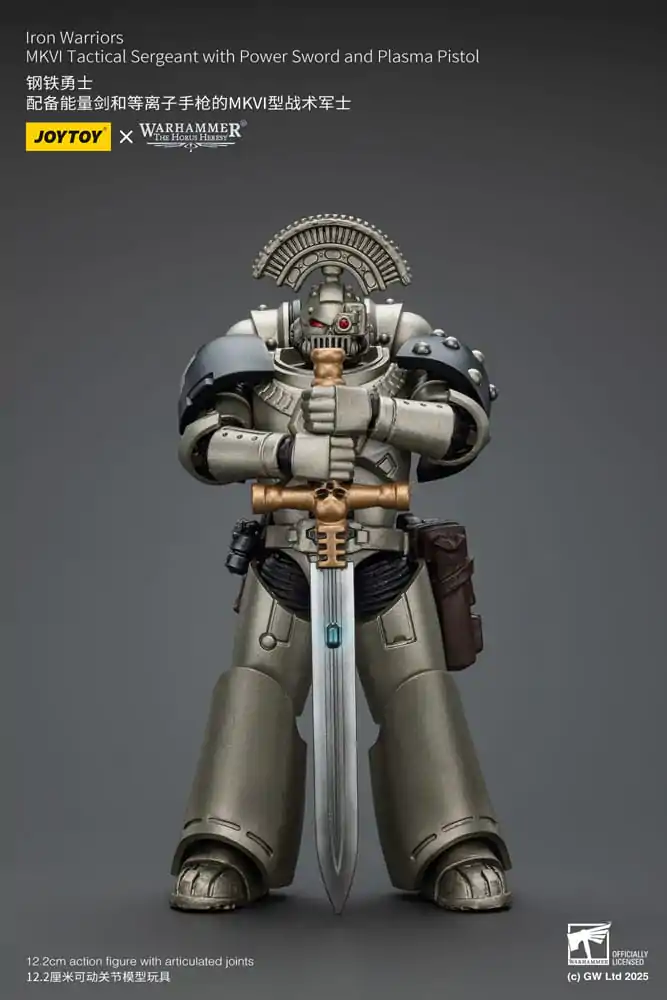 Warhammer The Horus Heresy akcijska figura 1/18 Iron Warriors MKVI Tactical Sergeant s Power Sword i Plasma Pistol 12 cm fotografija proizvoda