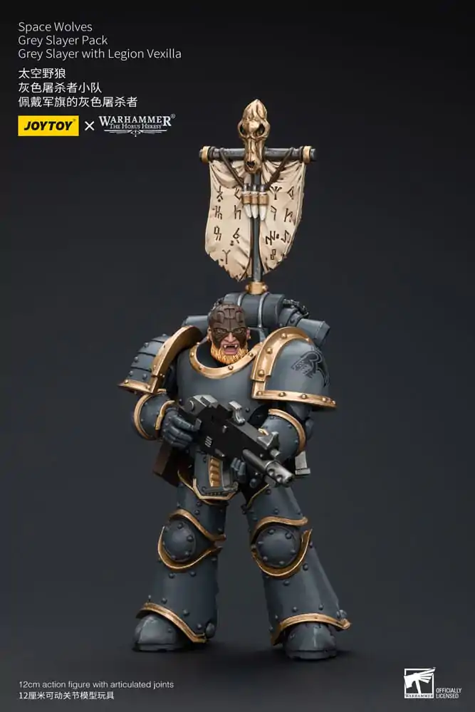 Warhammer The Horus Heresy akcijska figura 1/18 Space Wolves Grey Slayer Pack Grey Slayer s Legion Vexilla 12 cm fotografija proizvoda