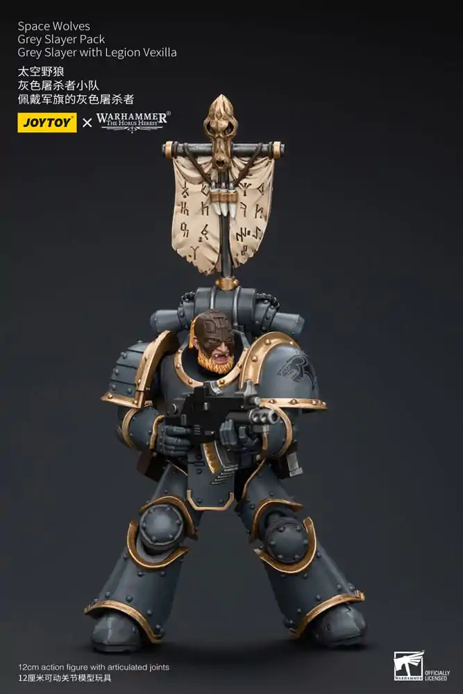 Warhammer The Horus Heresy akcijska figura 1/18 Space Wolves Grey Slayer Pack Grey Slayer s Legion Vexilla 12 cm fotografija proizvoda