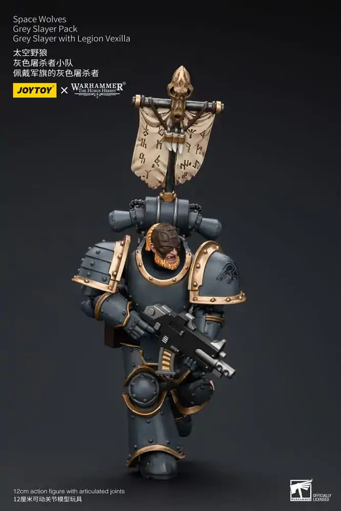 Warhammer The Horus Heresy akcijska figura 1/18 Space Wolves Grey Slayer Pack Grey Slayer s Legion Vexilla 12 cm fotografija proizvoda