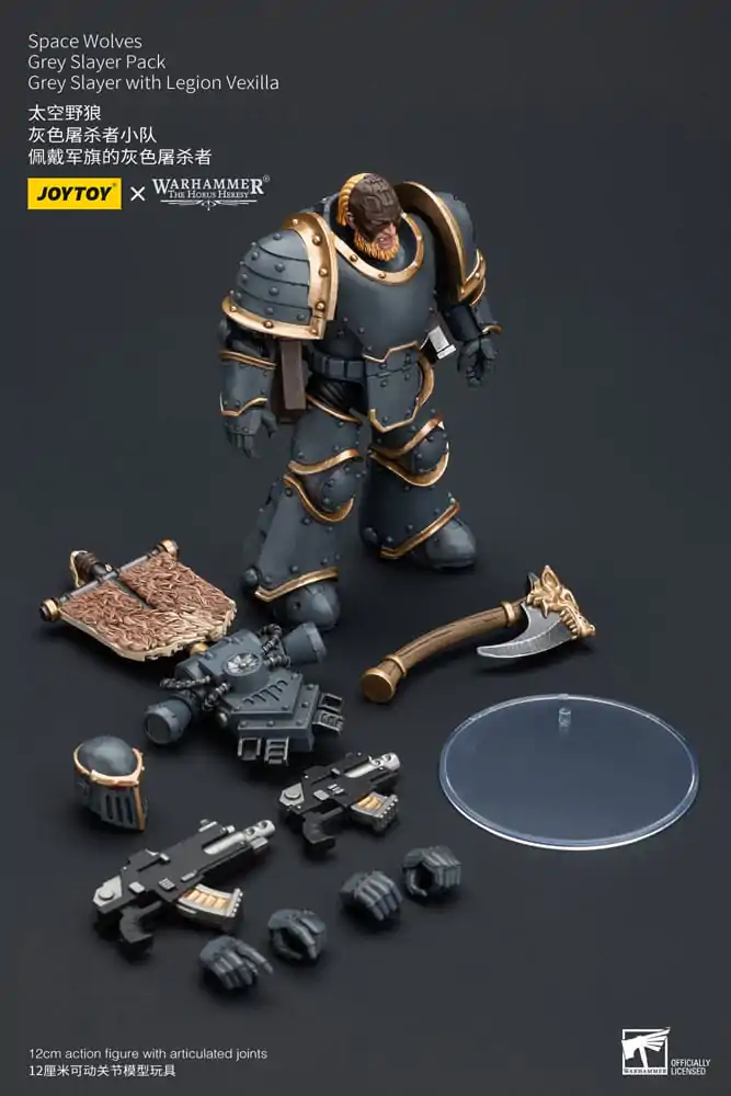 Warhammer The Horus Heresy akcijska figura 1/18 Space Wolves Grey Slayer Pack Grey Slayer s Legion Vexilla 12 cm fotografija proizvoda