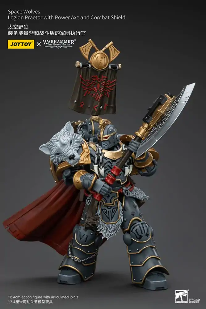 Warhammer The Horus Heresy akcijska figura 1/18 Space Wolves Legion Praetor s Power Axe i Combat Shield 12 cm fotografija proizvoda