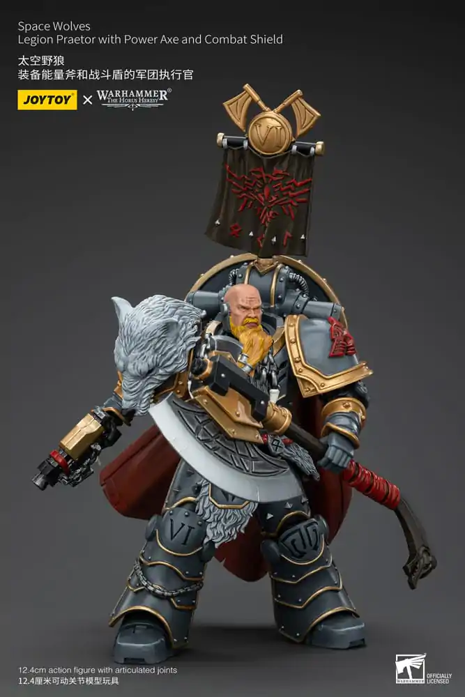 Warhammer The Horus Heresy akcijska figura 1/18 Space Wolves Legion Praetor s Power Axe i Combat Shield 12 cm fotografija proizvoda