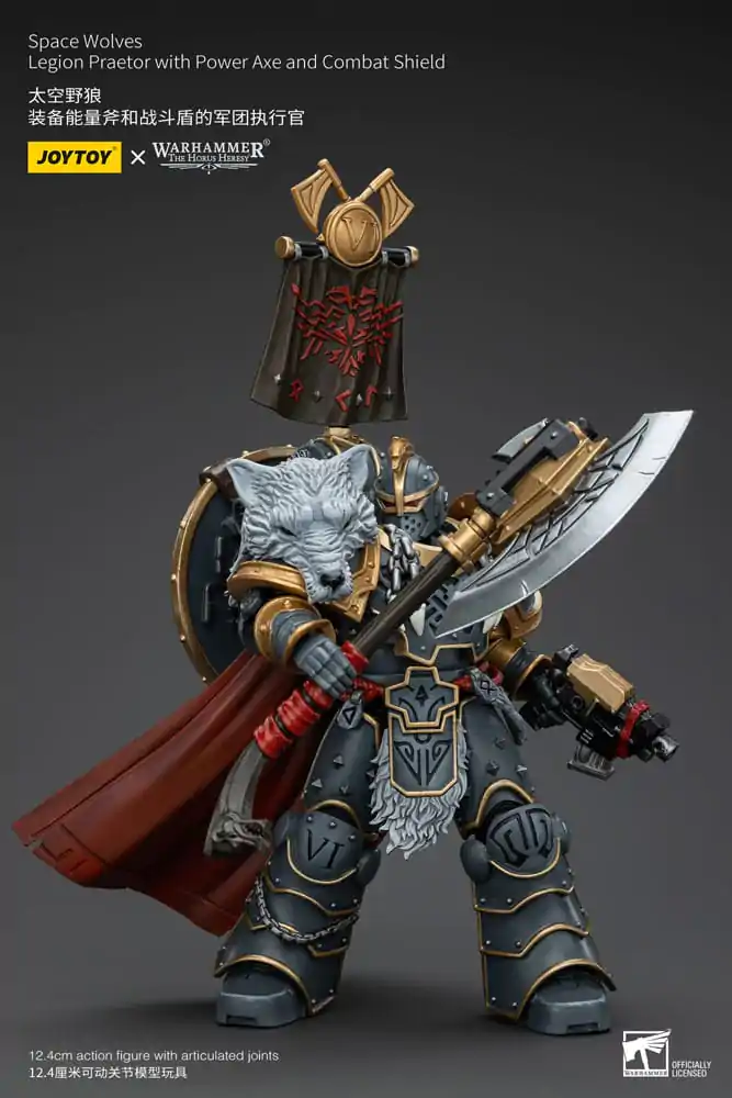 Warhammer The Horus Heresy akcijska figura 1/18 Space Wolves Legion Praetor s Power Axe i Combat Shield 12 cm fotografija proizvoda