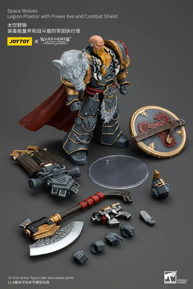 Warhammer The Horus Heresy akcijska figura 1/18 Space Wolves Legion Praetor s Power Axe i Combat Shield 12 cm fotografija proizvoda