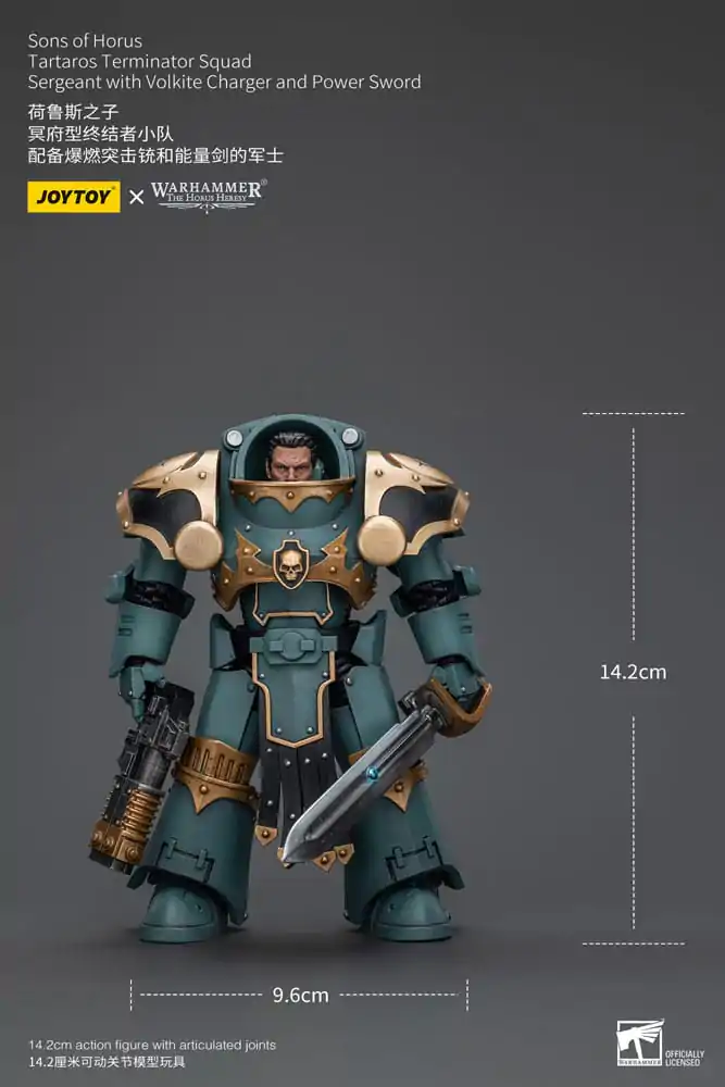 Warhammer The Horus Heresy akcijska figura 1/18 Tartaros Terminator Squad Sergeant s Volkite Charger i Power Sword 12 cm fotografija proizvoda