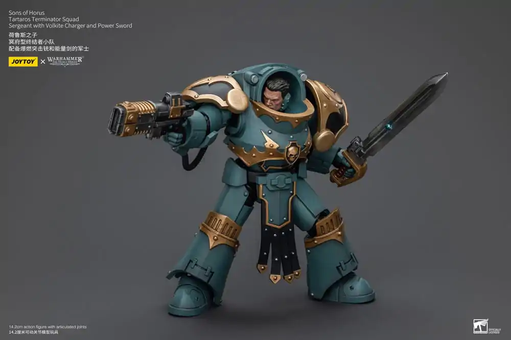 Warhammer The Horus Heresy akcijska figura 1/18 Tartaros Terminator Squad Sergeant s Volkite Charger i Power Sword 12 cm fotografija proizvoda