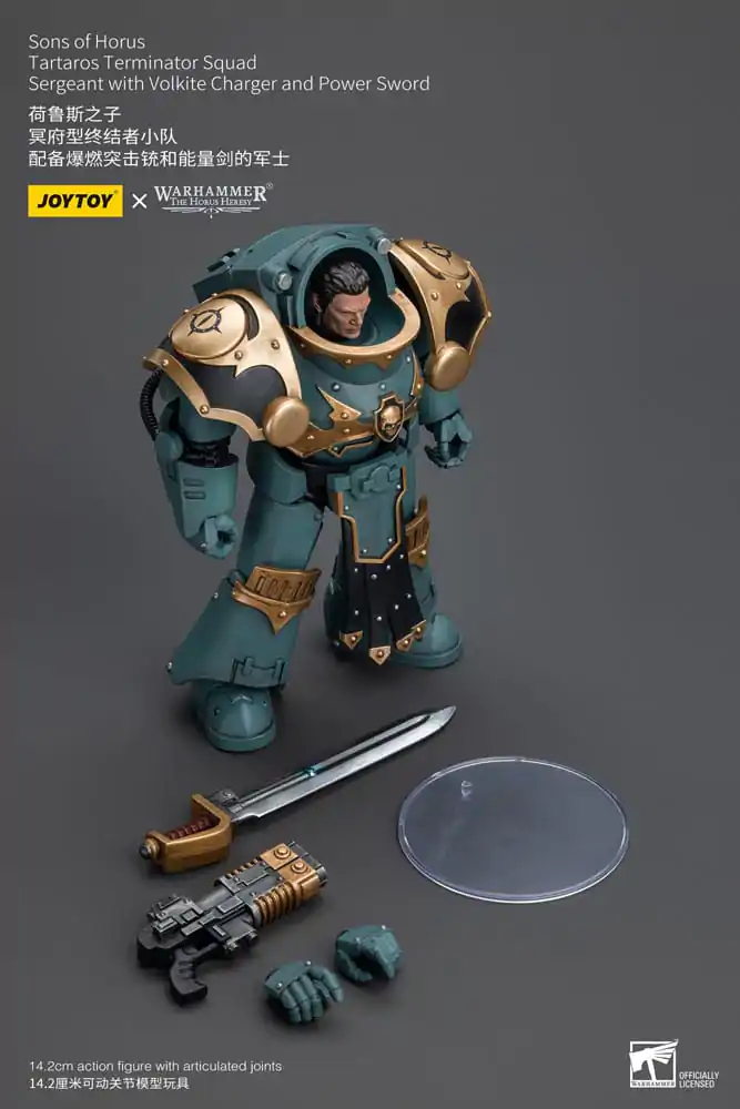 Warhammer The Horus Heresy akcijska figura 1/18 Tartaros Terminator Squad Sergeant s Volkite Charger i Power Sword 12 cm fotografija proizvoda