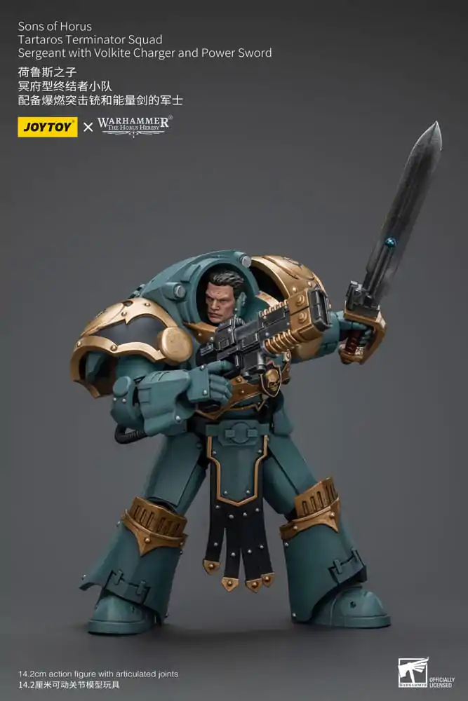 Warhammer The Horus Heresy akcijska figura 1/18 Tartaros Terminator Squad Sergeant s Volkite Charger i Power Sword 12 cm fotografija proizvoda