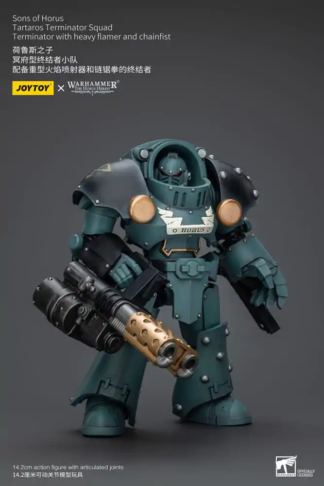 Warhammer The Horus Heresy akcijska figura 1/18 Tartaros Terminator odred Terminator s teškim bacačem plamena i lančanom šakom 12 cm fotografija proizvoda