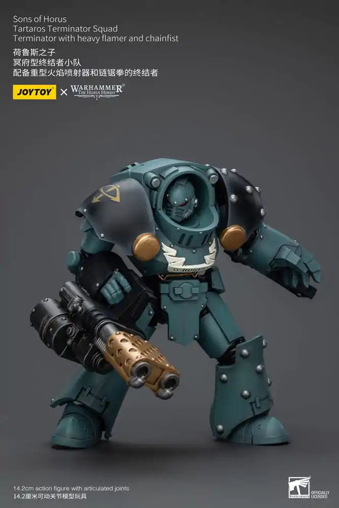 Warhammer The Horus Heresy akcijska figura 1/18 Tartaros Terminator odred Terminator s teškim bacačem plamena i lančanom šakom 12 cm fotografija proizvoda