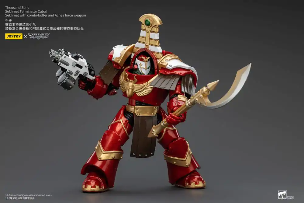 Warhammer The Horus Heresy akcijska figura 1/18 Thousand Sons Sekhmet Terminator Cabal Sekhmet s Combi-Bolterom i Achea Force oružjem 14 cm fotografija proizvoda