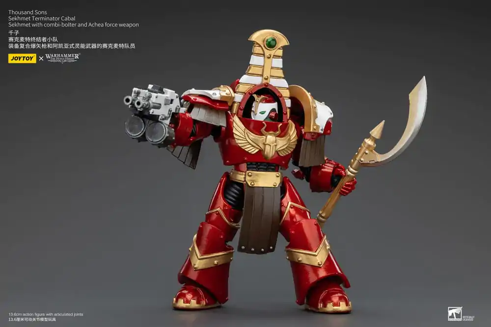 Warhammer The Horus Heresy akcijska figura 1/18 Thousand Sons Sekhmet Terminator Cabal Sekhmet s Combi-Bolterom i Achea Force oružjem 14 cm fotografija proizvoda