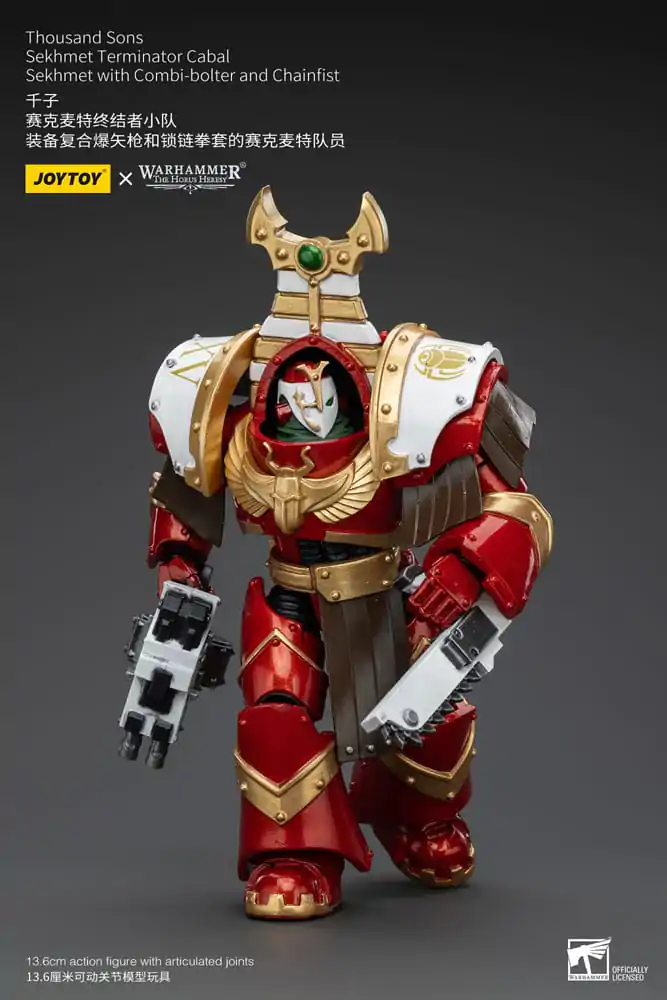 Warhammer The Horus Heresy akcijska figura 1/18 Thousand Sons Sekhmet Terminator Cabal Sekhmet s Combi-Bolterom i lančenicom 14 cm fotografija proizvoda