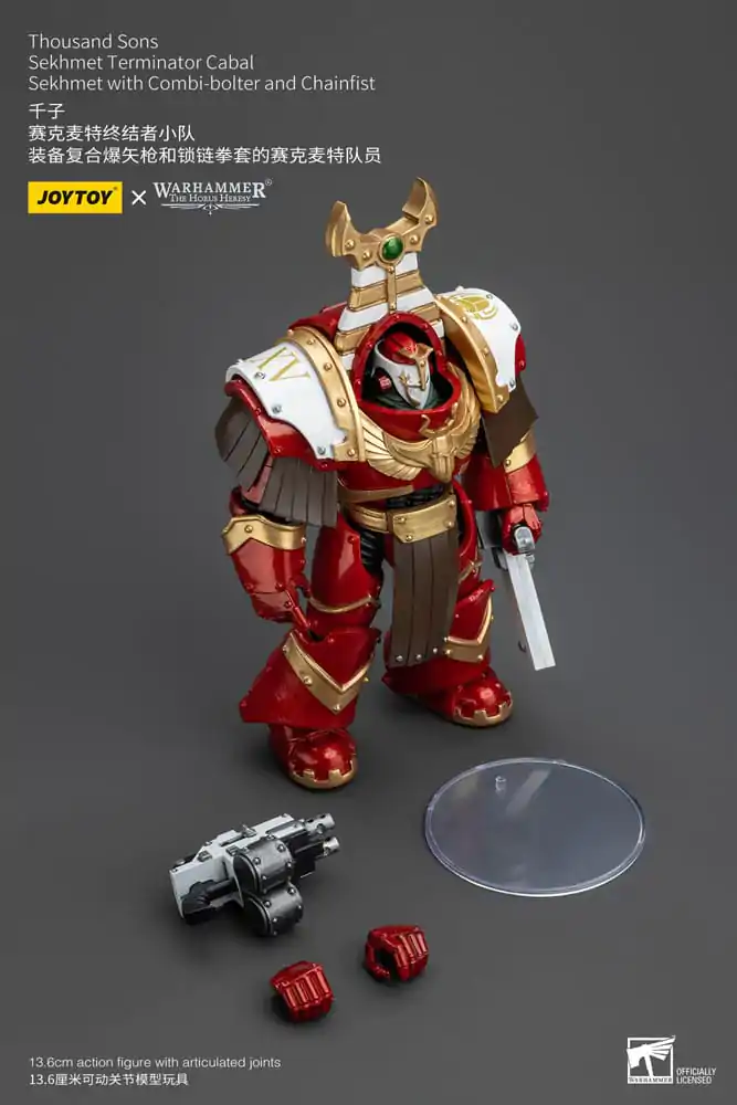 Warhammer The Horus Heresy akcijska figura 1/18 Thousand Sons Sekhmet Terminator Cabal Sekhmet s Combi-Bolterom i lančenicom 14 cm fotografija proizvoda