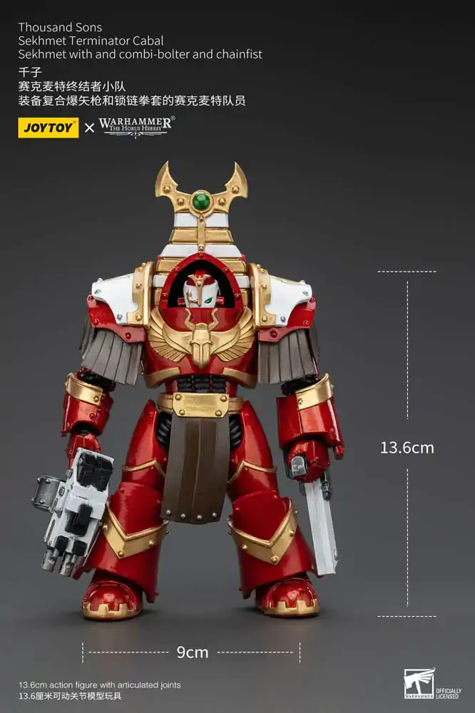 Warhammer The Horus Heresy akcijska figura 1/18 Thousand Sons Sekhmet Terminator Cabal Sekhmet s Combi-Bolterom i lančenicom 14 cm fotografija proizvoda