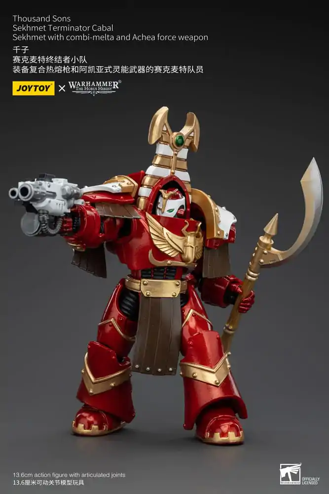 Warhammer The Horus Heresy akcijska figura 1/18 Thousand Sons Sekhmet Terminator Cabal Sekhmet s Combi-Meltom i Achea Force oružjem 14 cm fotografija proizvoda