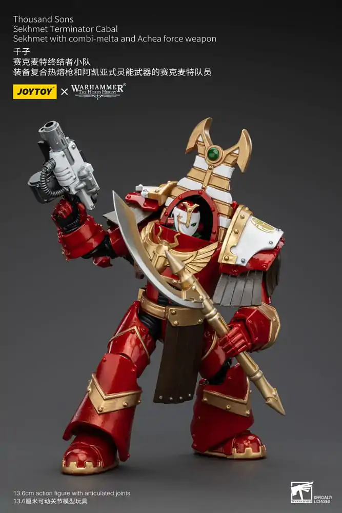 Warhammer The Horus Heresy akcijska figura 1/18 Thousand Sons Sekhmet Terminator Cabal Sekhmet s Combi-Meltom i Achea Force oružjem 14 cm fotografija proizvoda