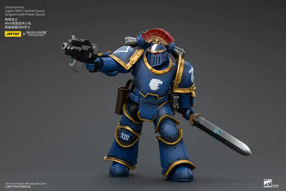 Warhammer The Horus Heresy akcijska figura 1/18 Ultramarines Legion MKIII Tactical Squad Sergeant s Power Sword 12 cm fotografija proizvoda