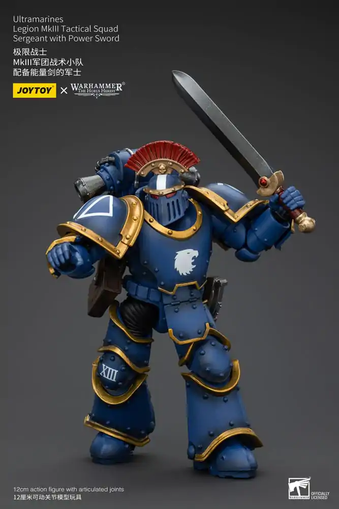 Warhammer The Horus Heresy akcijska figura 1/18 Ultramarines Legion MKIII Tactical Squad Sergeant s Power Sword 12 cm fotografija proizvoda