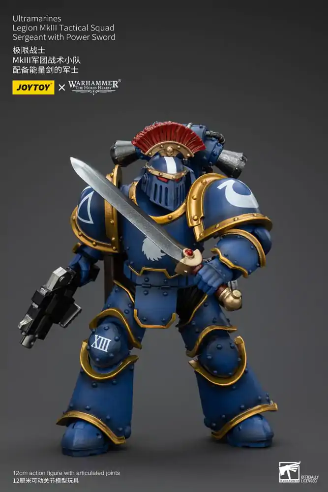 Warhammer The Horus Heresy akcijska figura 1/18 Ultramarines Legion MKIII Tactical Squad Sergeant s Power Sword 12 cm fotografija proizvoda