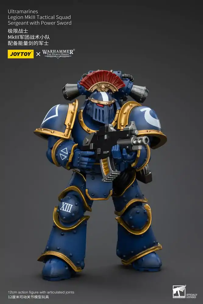 Warhammer The Horus Heresy akcijska figura 1/18 Ultramarines Legion MKIII Tactical Squad Sergeant s Power Sword 12 cm fotografija proizvoda