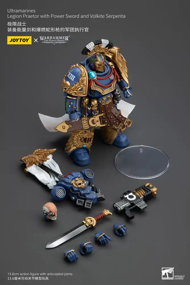 Warhammer The Horus Heresy akcijska figura 1/18 Ultramarines Legion Praetor s energetskim mačem i Volkite Serpenta 12 cm fotografija proizvoda