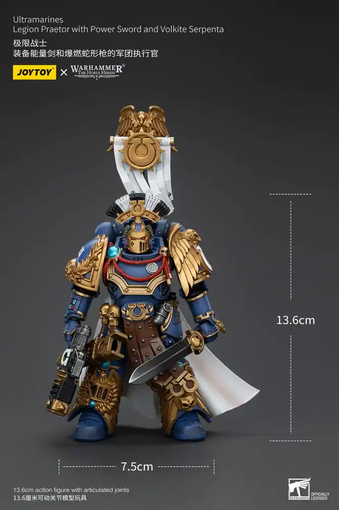 Warhammer The Horus Heresy akcijska figura 1/18 Ultramarines Legion Praetor s energetskim mačem i Volkite Serpenta 12 cm fotografija proizvoda