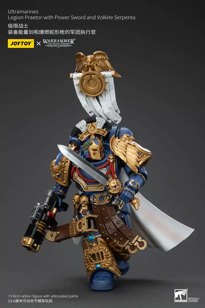 Warhammer The Horus Heresy akcijska figura 1/18 Ultramarines Legion Praetor s energetskim mačem i Volkite Serpenta 12 cm fotografija proizvoda