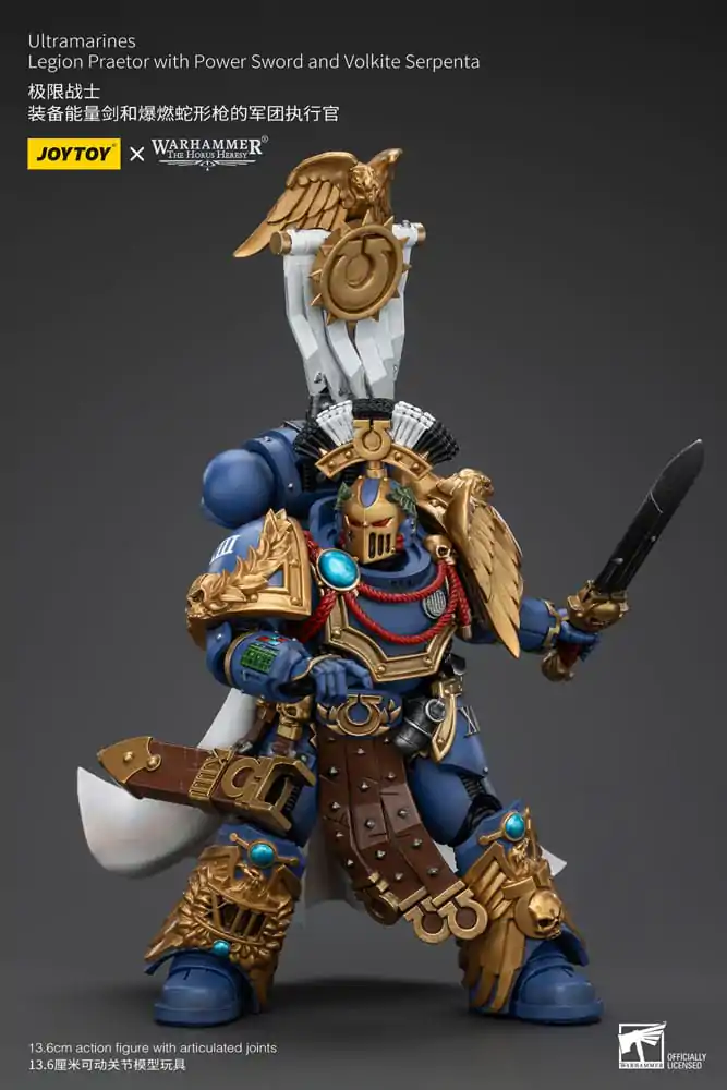 Warhammer The Horus Heresy akcijska figura 1/18 Ultramarines Legion Praetor s energetskim mačem i Volkite Serpenta 12 cm fotografija proizvoda