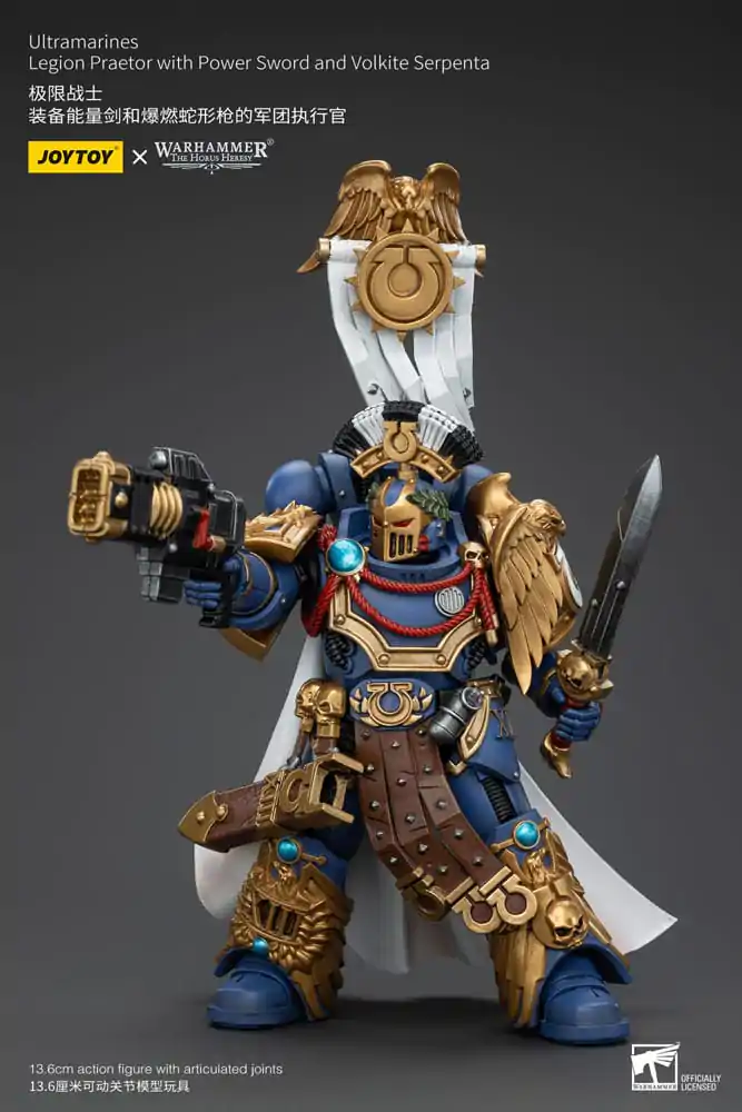 Warhammer The Horus Heresy akcijska figura 1/18 Ultramarines Legion Praetor s energetskim mačem i Volkite Serpenta 12 cm fotografija proizvoda