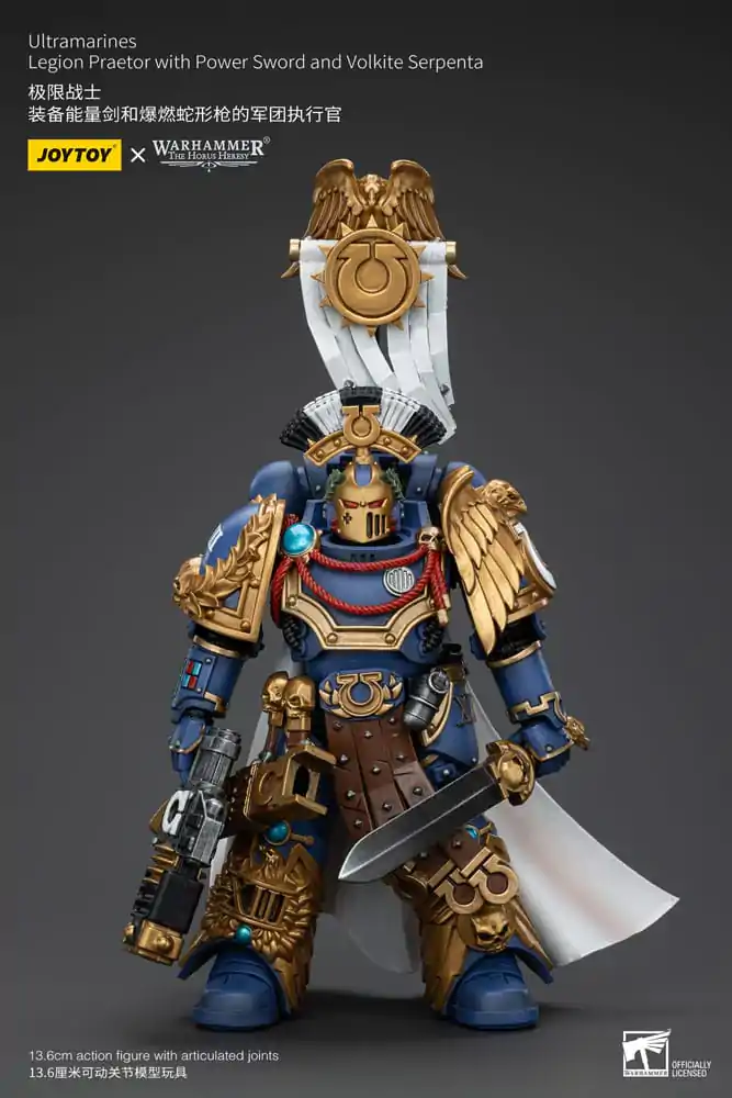 Warhammer The Horus Heresy akcijska figura 1/18 Ultramarines Legion Praetor s energetskim mačem i Volkite Serpenta 12 cm fotografija proizvoda